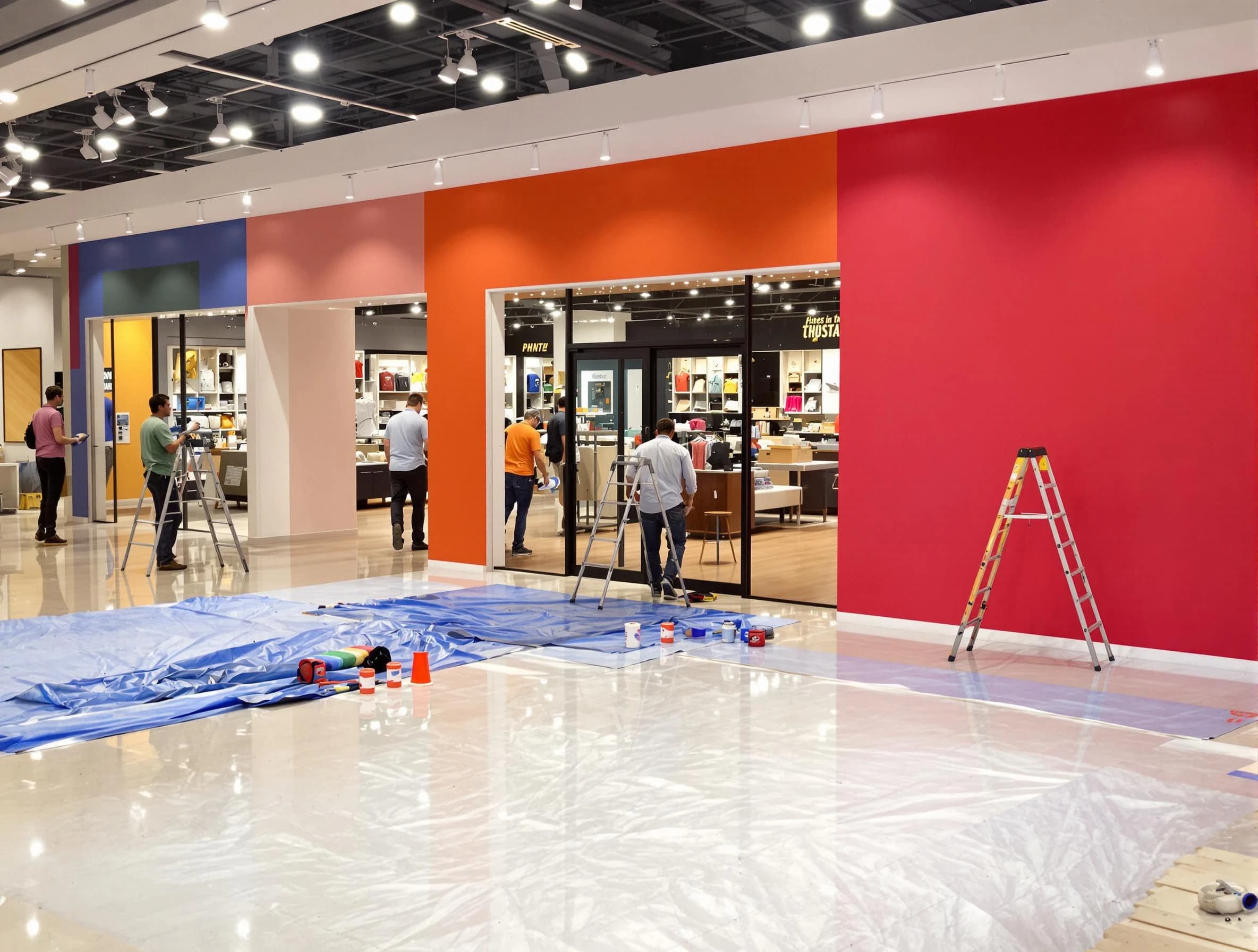 Cave Creek House Painters painting a commercial interior in Cave Creek, AZ