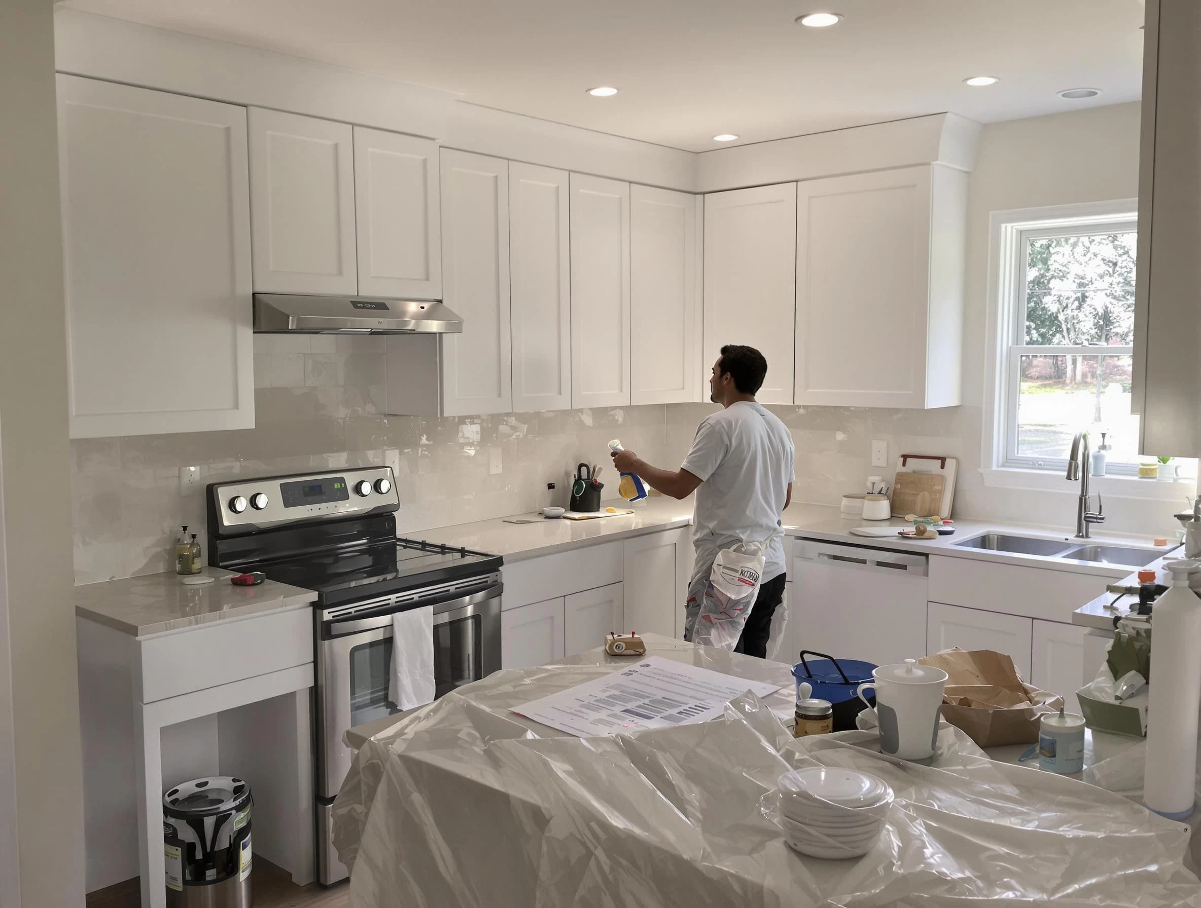 Cave Creek House Painters performing detailed kitchen painting in Cave Creek