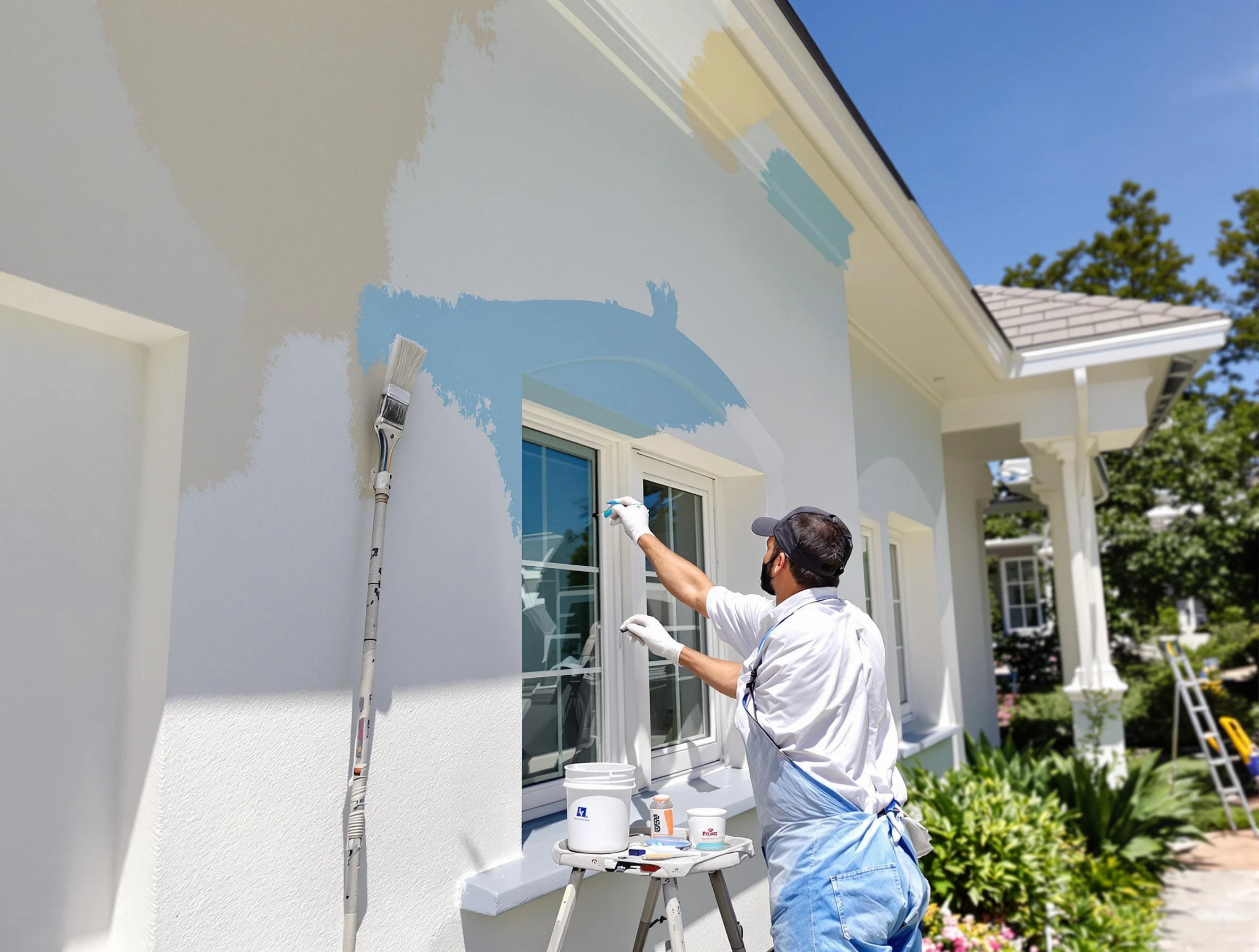Cave Creek House Painters professional painting the exterior of a house in Cave Creek, AZ